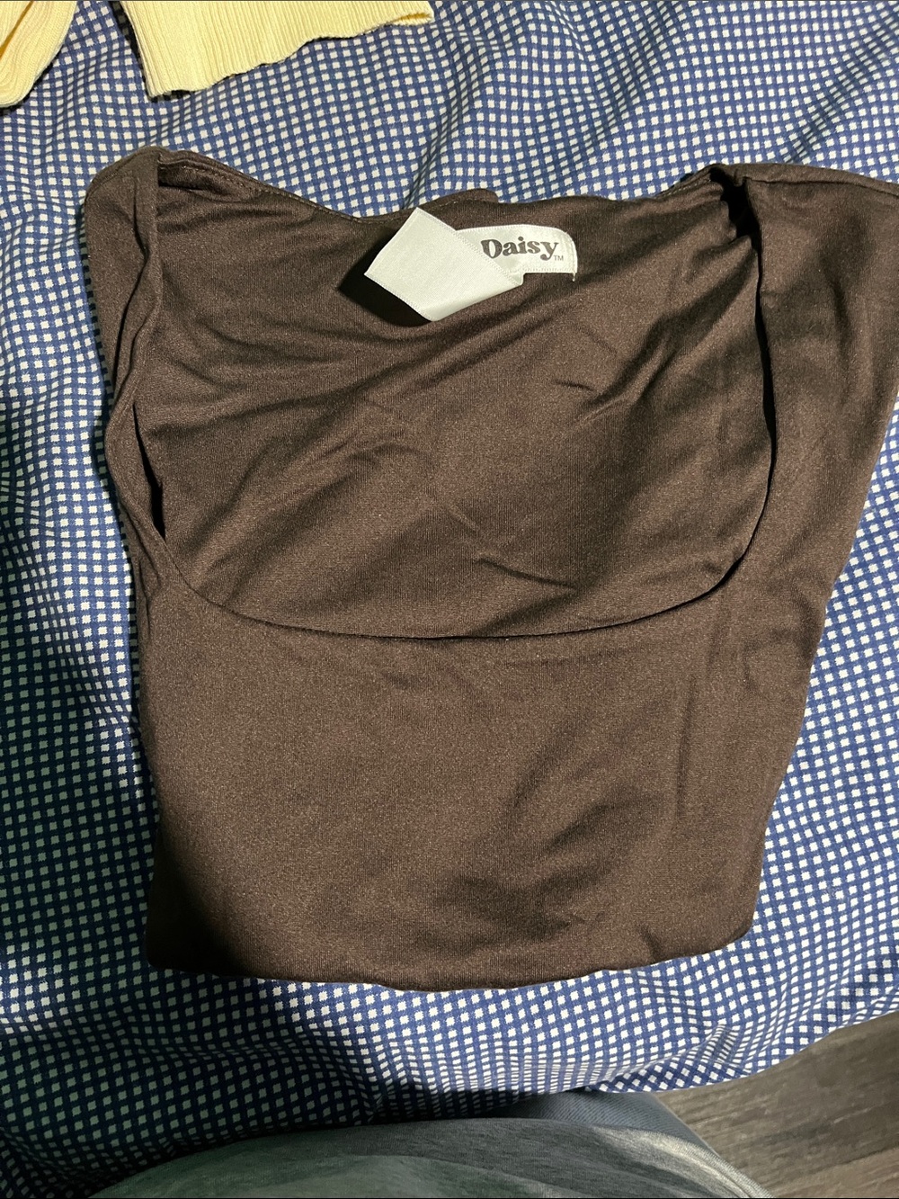 Daisy Chocolate Brown Square Neck Tank